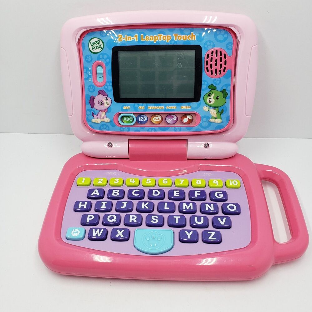 LeapFrog 2 In 1 My Own Leaptop Touch Laptop Tablet Computer For Kids Pink Tested